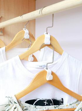 Stackable clothes hanger connector hooks for wardrobe organi