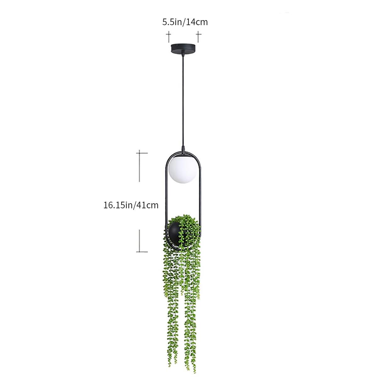 北欧吧台绿植悬挂吊灯盆栽灯具组合天花板灯跨境亚马逊仿真灯具
