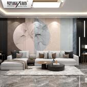 2025新款 客厅拼色墙纸高级感3d墙布 花鸟壁布电视背景墙壁纸新中式