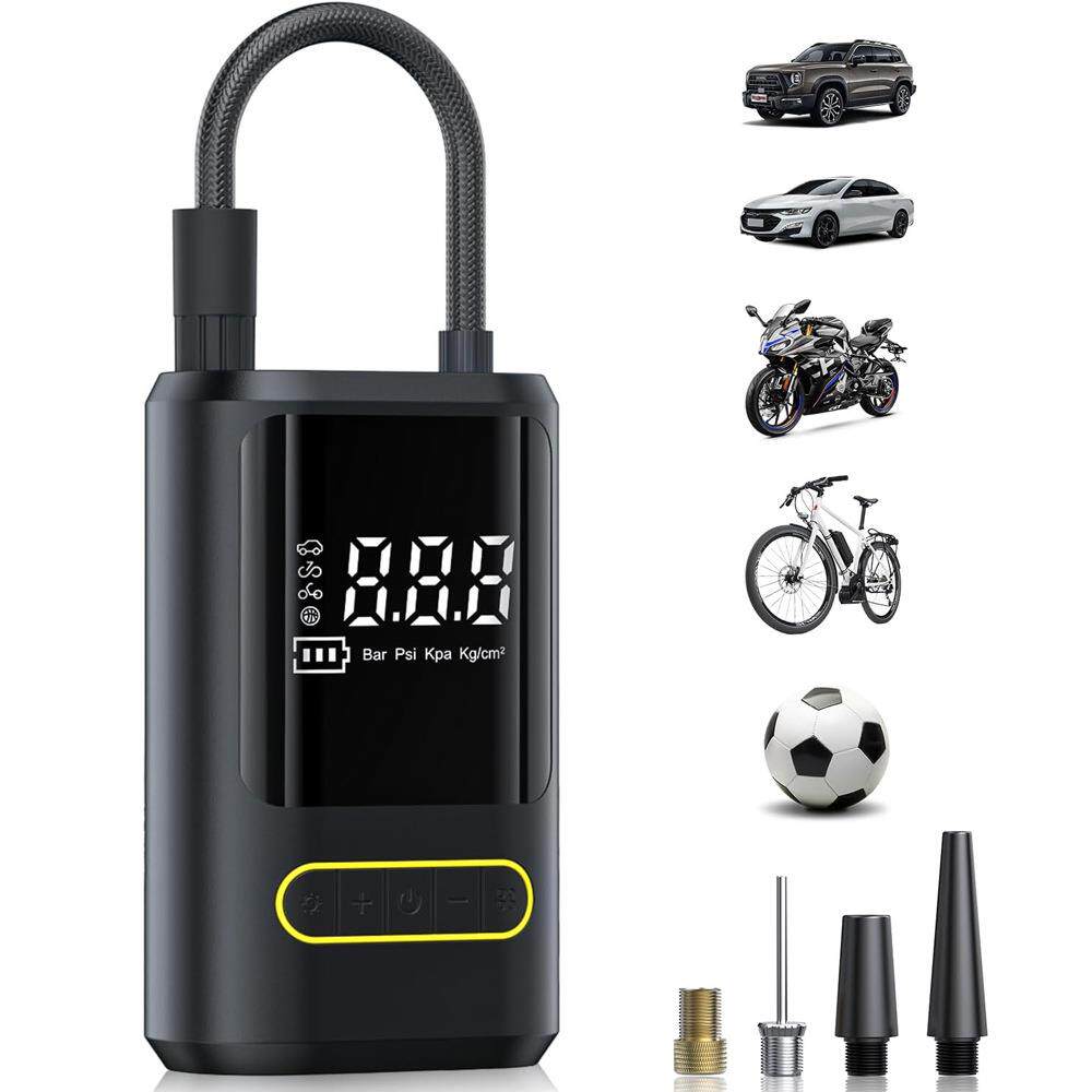 迷你便携式自行车电动轮胎打气筒气泵手持无线充电数显车载充气泵