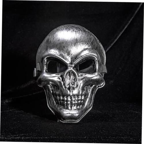 White ghost head skull mask Halloween scary cold light mask