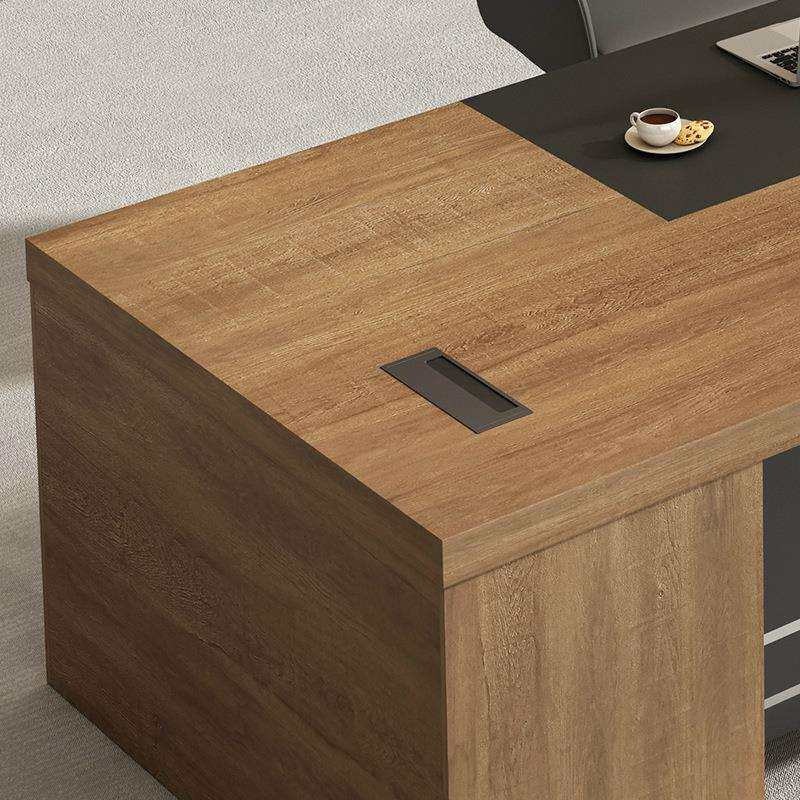 现代中式办公桌椅组合老板总裁单人电脑桌大班台1人位桌子老板桌