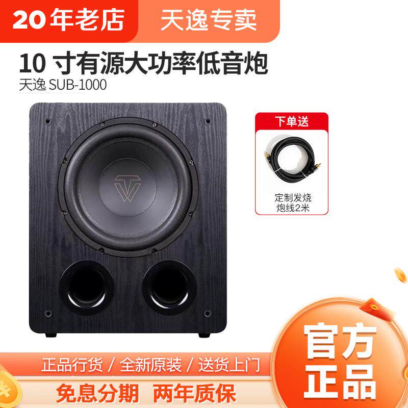天逸风暴SUB1000家用大功率家庭影院发烧高保真有源低音炮重低音