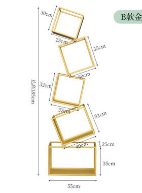 正品网红立式书件架摆大型落地置现代轻奢艺术沙发旁高级物架感装