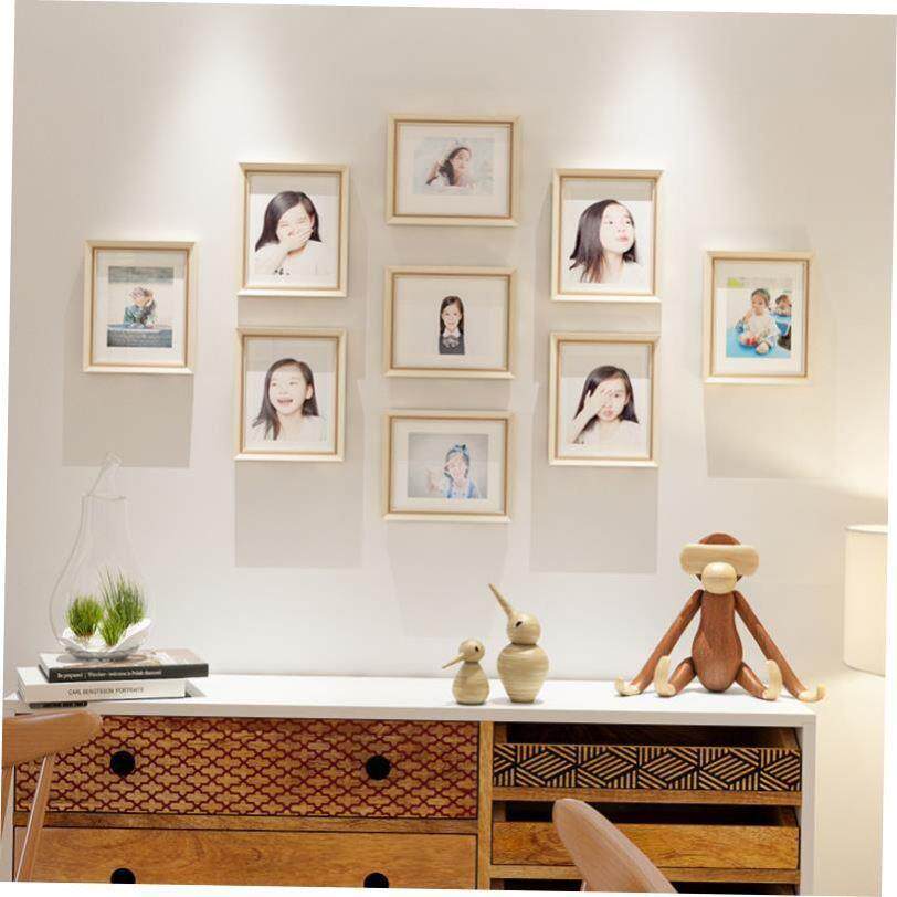 9pcs/Lot Wooden Multi Photo Frame Picture Frames Wall Hang