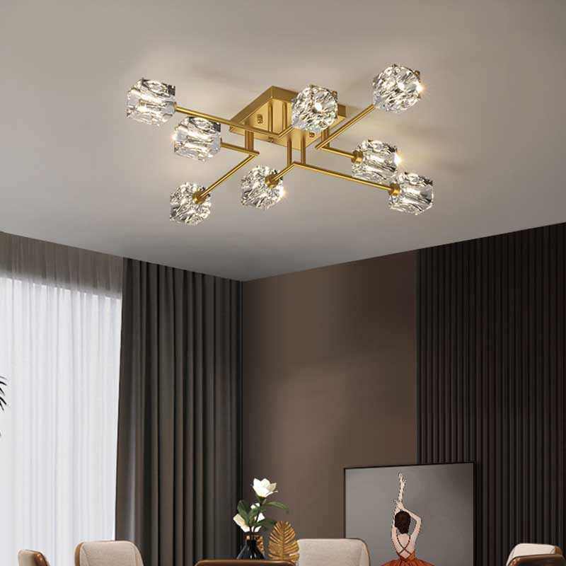 轻奢全铜水晶客厅吸顶灯大气现代简约主卧室餐厅全屋套餐灯具,家装灯饰光源,智能吸顶灯,淘宝优惠券,粉丝福利购,淘宝优惠卷