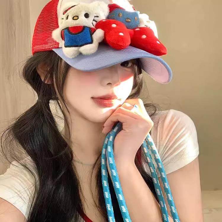 日本精工2025新款可爱凯蒂猫蝴蝶结鸭舌帽子风显脸小透气棒球帽,服饰配件/皮带/帽子/围巾,帽子,淘宝优惠券,粉丝福利购,淘宝优惠卷
