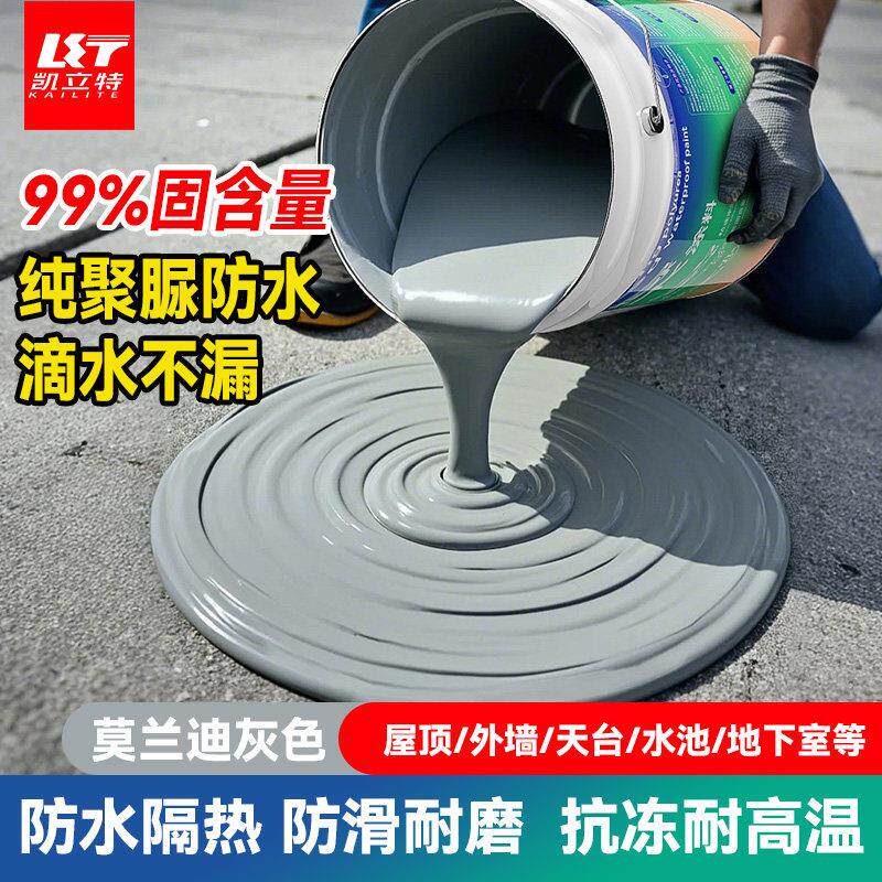 凯立特天冬聚脲防水涂料屋顶漏水顶楼防漏堵漏裂缝水池泳池防腐