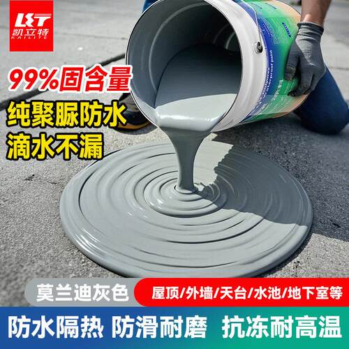 凯立特天冬聚脲防水涂料屋顶漏水顶楼防漏堵漏裂缝水池泳池防腐
