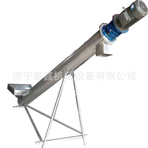 塑料颗粒绞龙上料机管式不锈钢倾斜式螺旋输送机来场定输送机