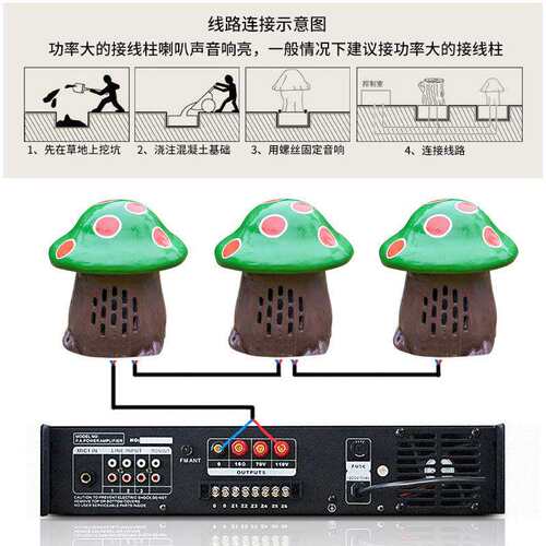 恰声ST-603户外草坪音箱公园景观园林音响室内外防水石头公共广播