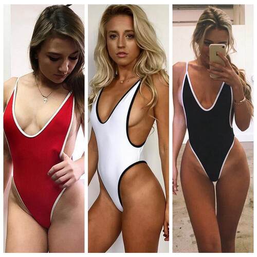 Underwear sports one-piece swimsuit bikini three-point