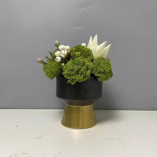 新中式陶瓷花瓶轻奢样板间售楼部桌面陶瓷花器茶室玄关软装装饰品