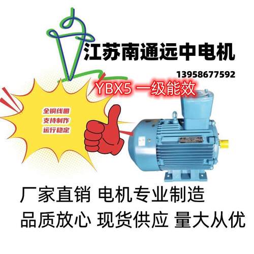 江苏南通YBX5效率隔爆型三相异步电动机防爆电机2468一级能效