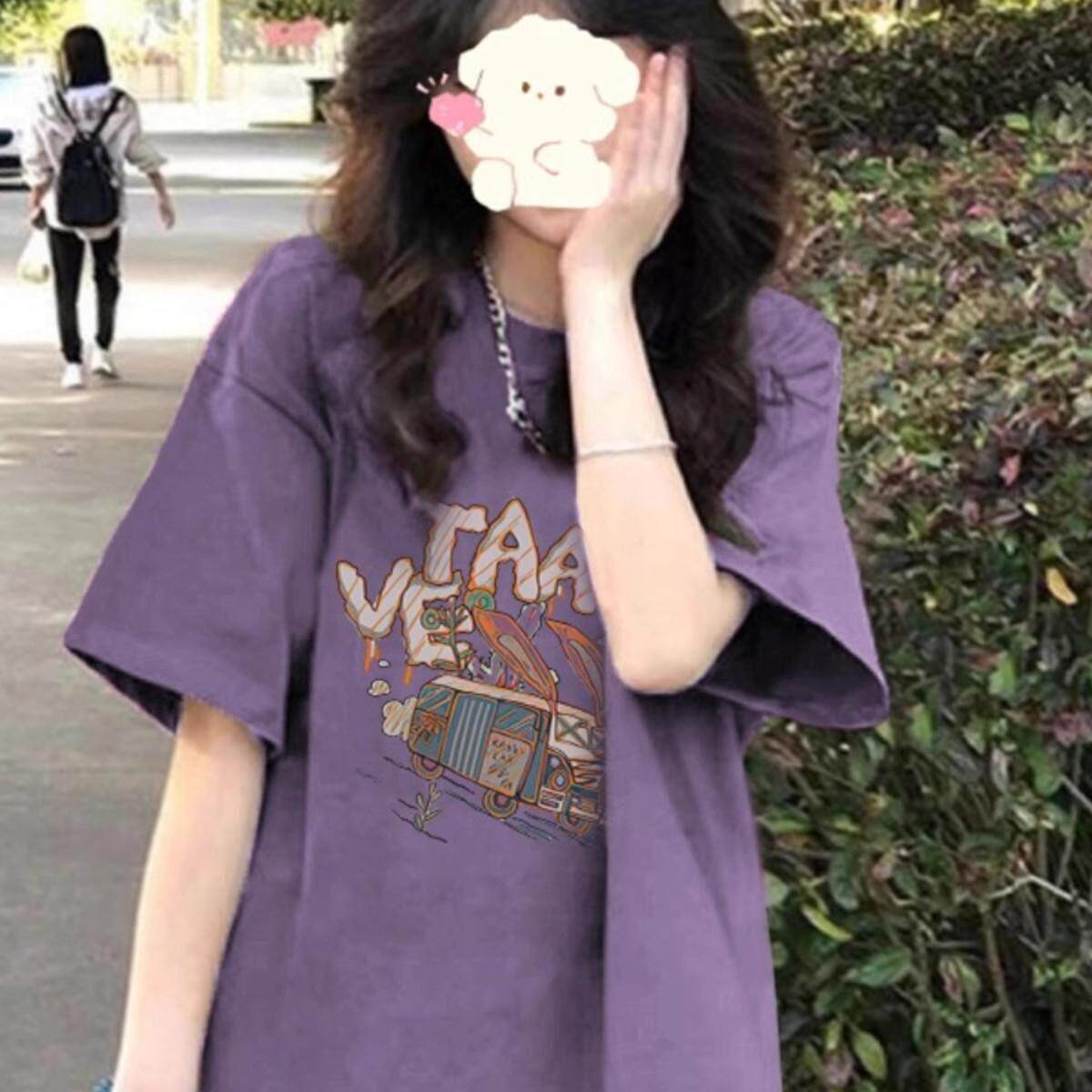 Next Road英国联名纯棉短T恤女2025夏季新款宽松美式覆古半袖上衣