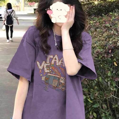 Next Road英国联名纯棉短T恤女2025夏季新款宽松美式覆古半袖上衣