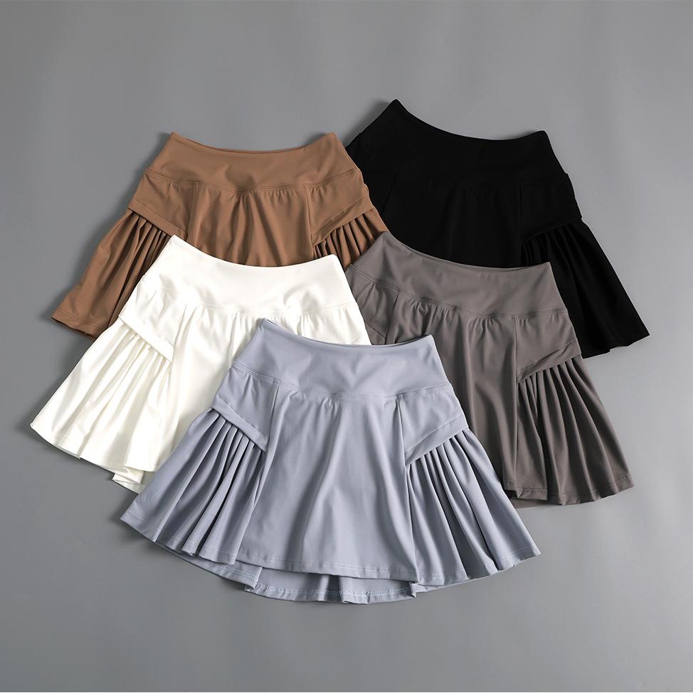 summer two-piece for waist shorts pleated pants skirt skirt