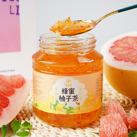 葛厚荣蜂蜜柚子茶500g罐装柠檬水果酱芦荟水泡冲饮茶