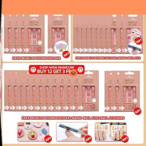 Nails Art Fake Nail Tips False Press on Coffin with Glue