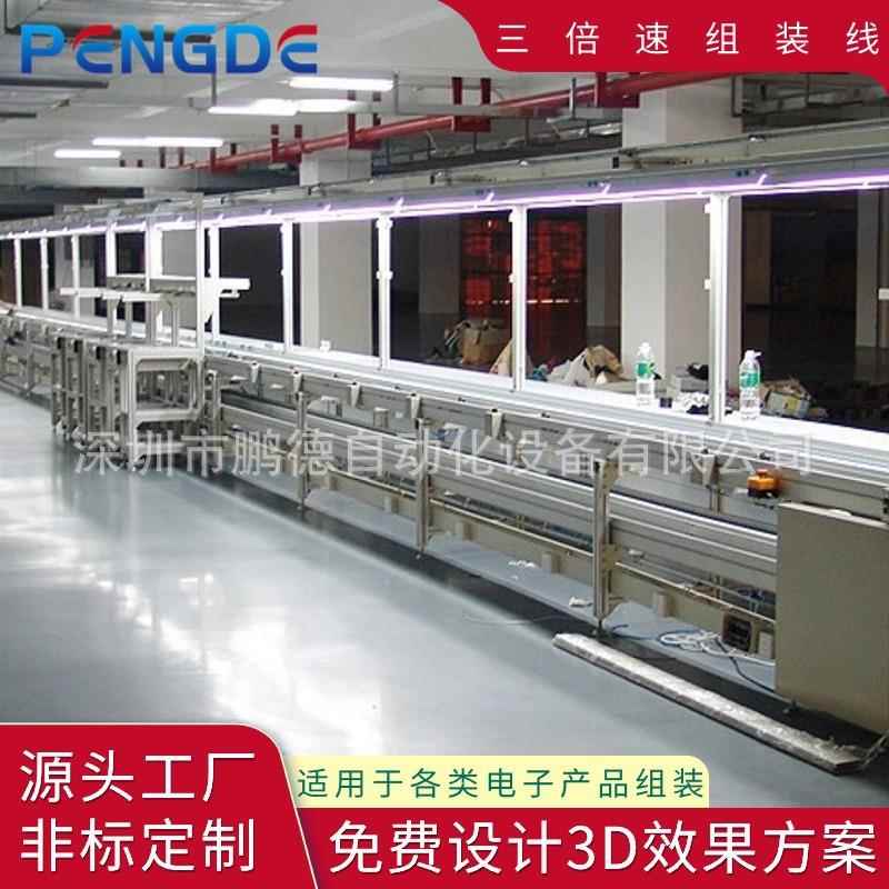 非标制作差速线生产线电脑显示器组装流水生产线倍速链循环线