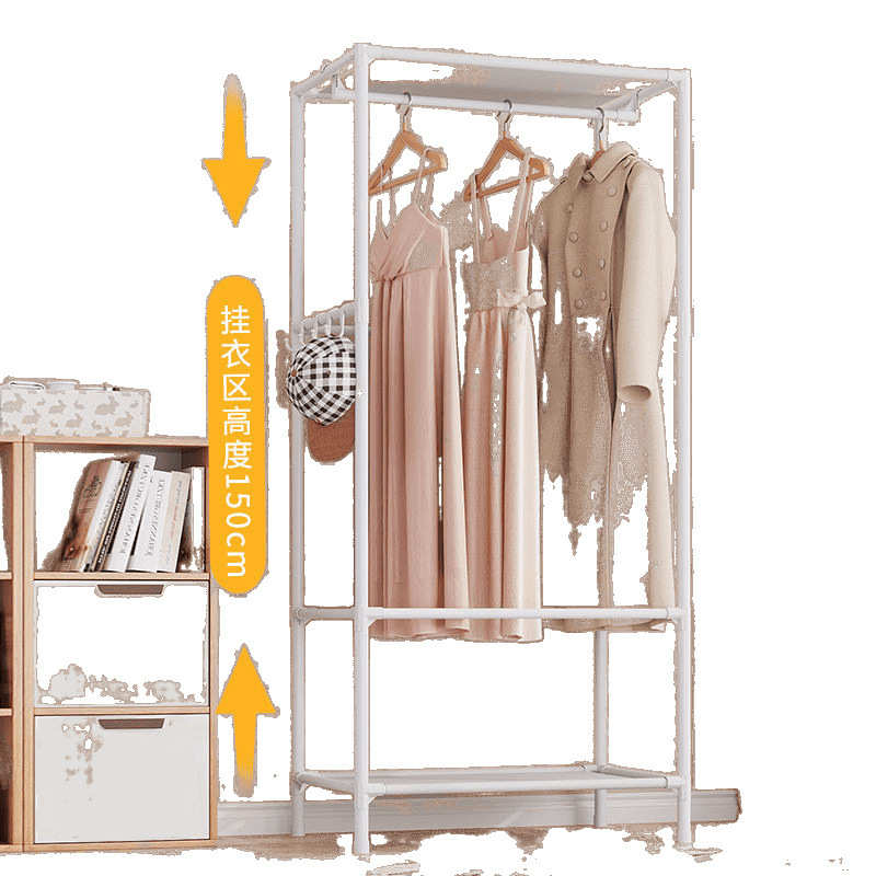 卧室床头衣架落地门口挂衣服架子宿舍简易布衣柜衣帽架收纳置物架