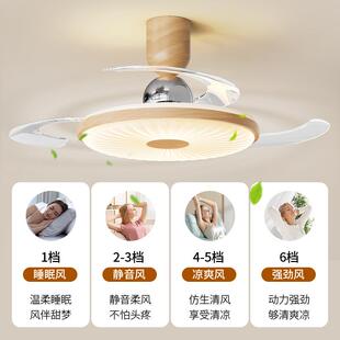 中风风餐厅风扇灯隐形风力吊大扇灯卧室扇古一体电扇灯吸301顶风