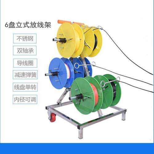 放线神器自动放线架电线放线器放线盘电工bv线小型线盘架穿线神器