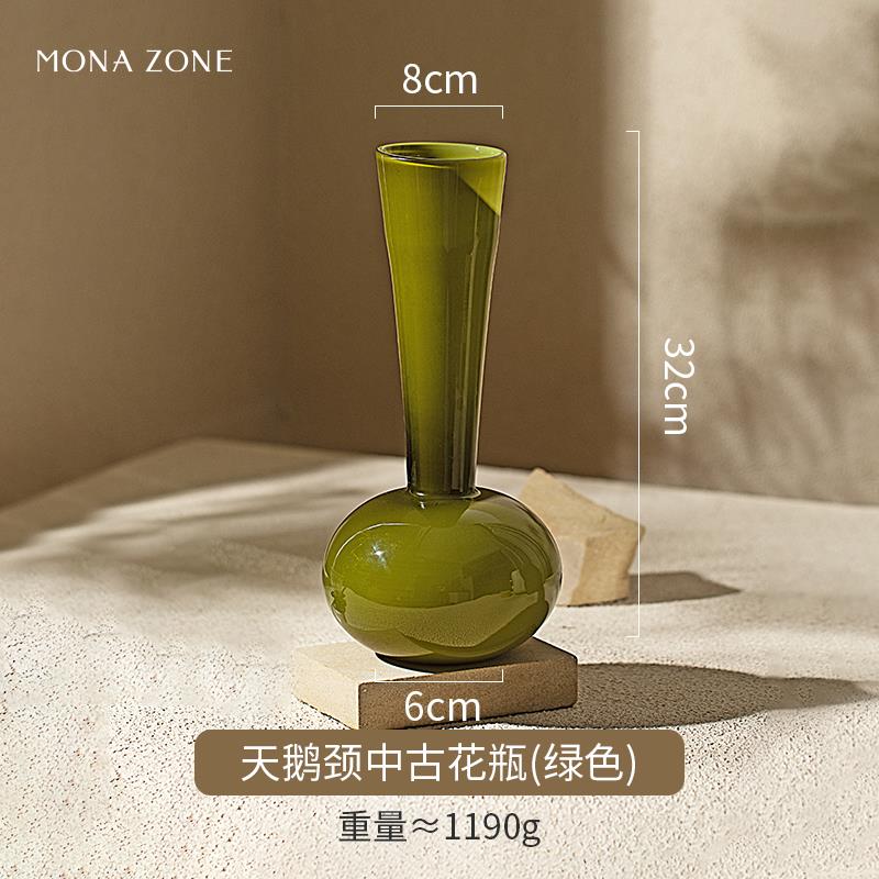 高档摩登主妇MON厅AZ面ONE中古花瓶高感办公室摆件桌干花客摆级设