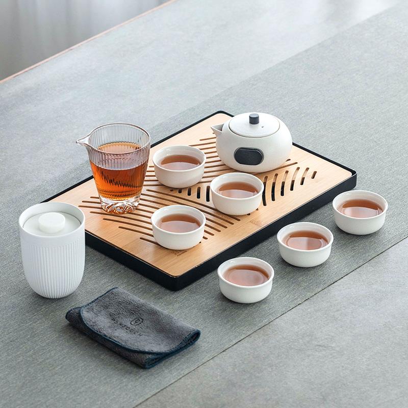 正品泊喜功夫茶具套装套家客厅公室会客高办用档小陶瓷泡茶高端日