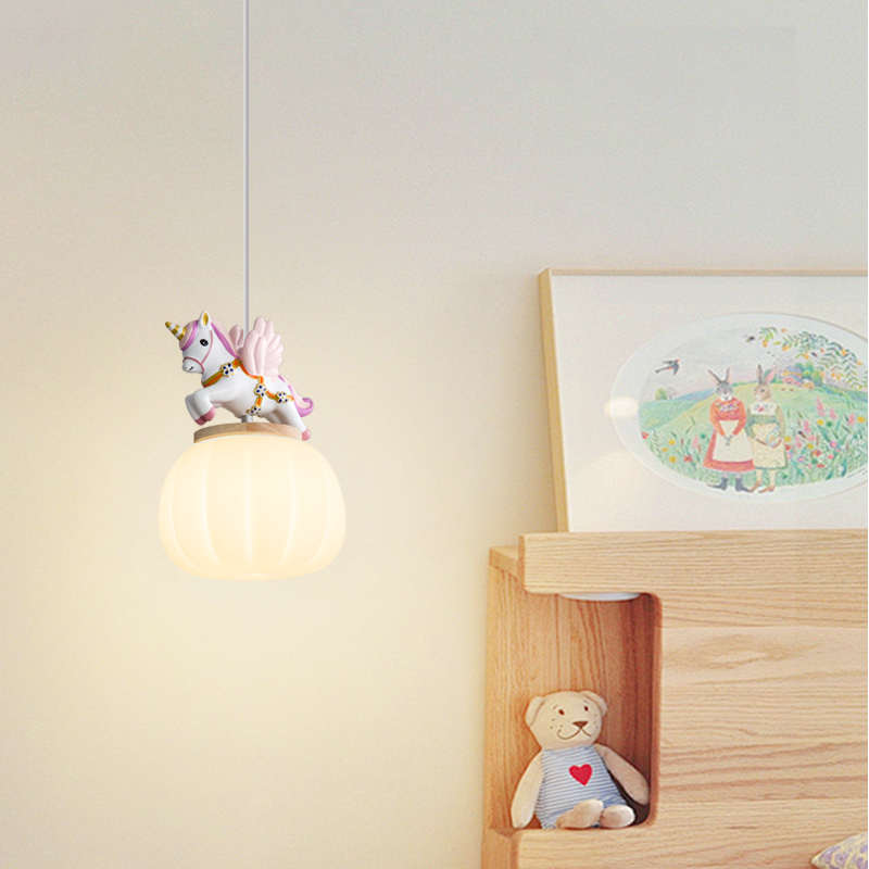 儿童房卧室吊灯房间床头创意卡通可爱壁灯过道美少女男女公主房灯