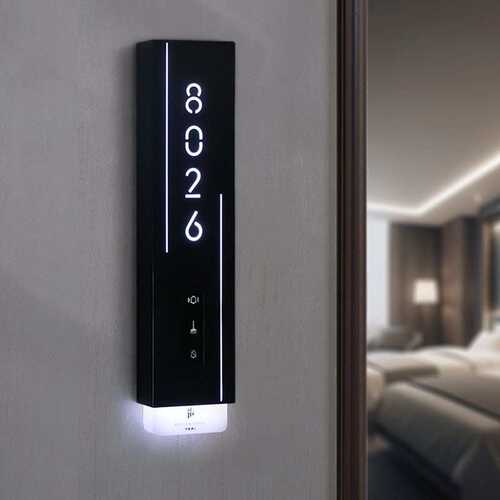 酒店客房房间号公寓高档电子门显智能指示牌民宿宾馆LED发光门牌