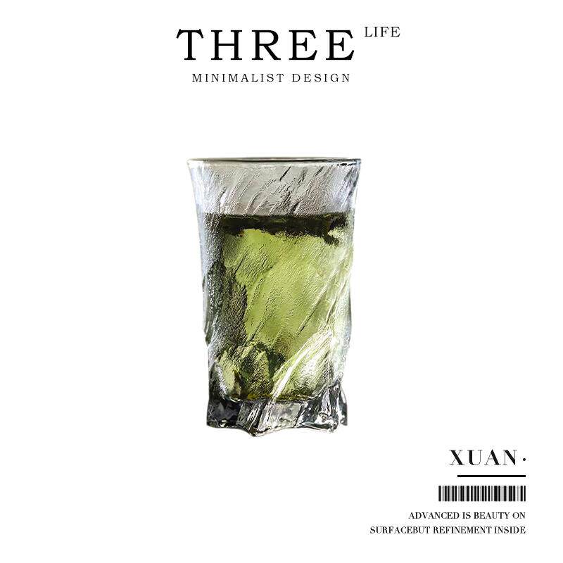 Tlife·Xuan·杯具冰川纹玻璃杯日式家用威士忌酒杯洋酒杯 | 冰玄