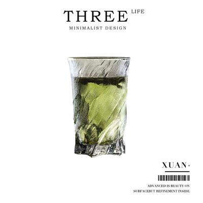 Tlife·Xuan·杯具冰川纹玻璃杯日式家用威士忌酒杯洋酒杯 | 冰玄