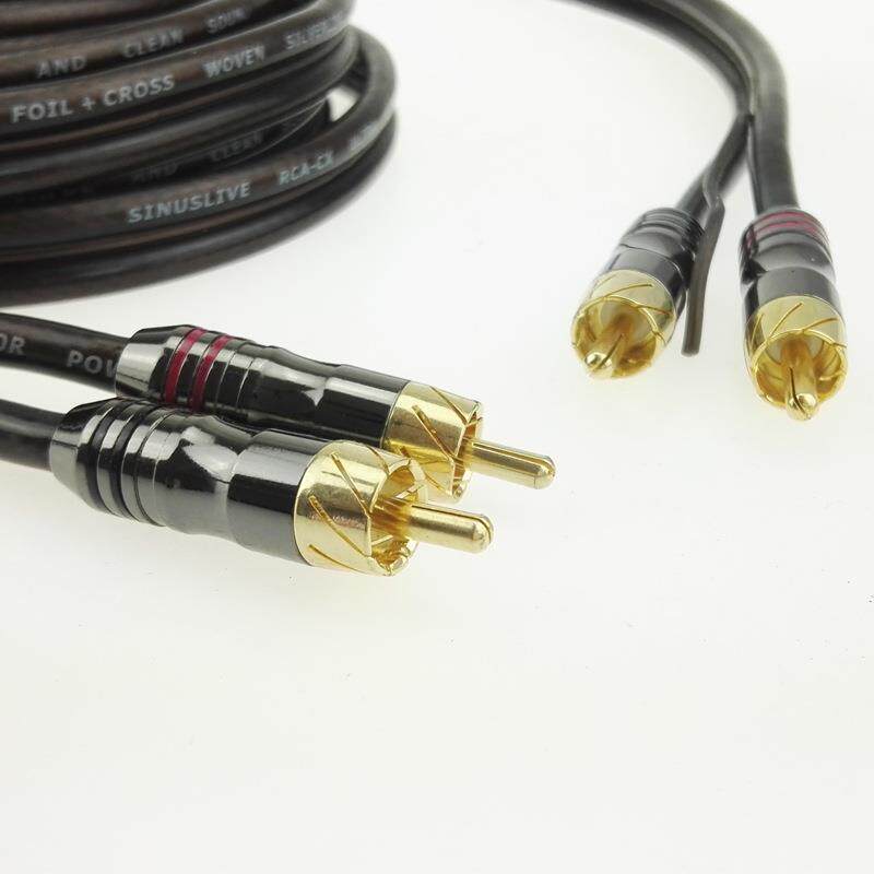 汽车音响专用高档纯铜音频线5米 连接主机DVD 喇叭 功放 低音炮
