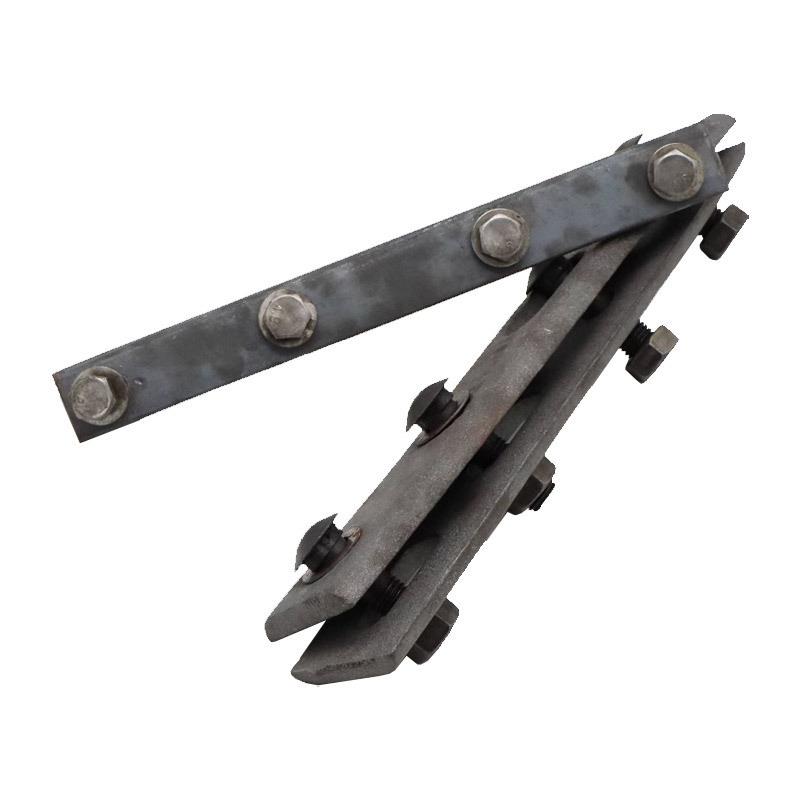 铁路鱼尾板道夹板轨道接头夹板绝缘钢轨锻压轧制连接鱼尾道夹板
