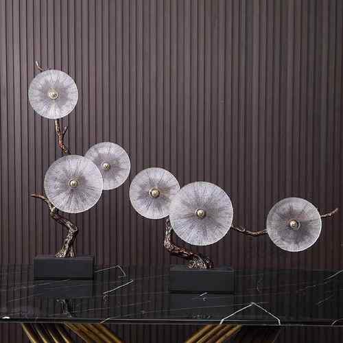 麓r奢财创意艺术轻摇钱树发树件客厅玄摆关电视ZGS柜桌面高长型家