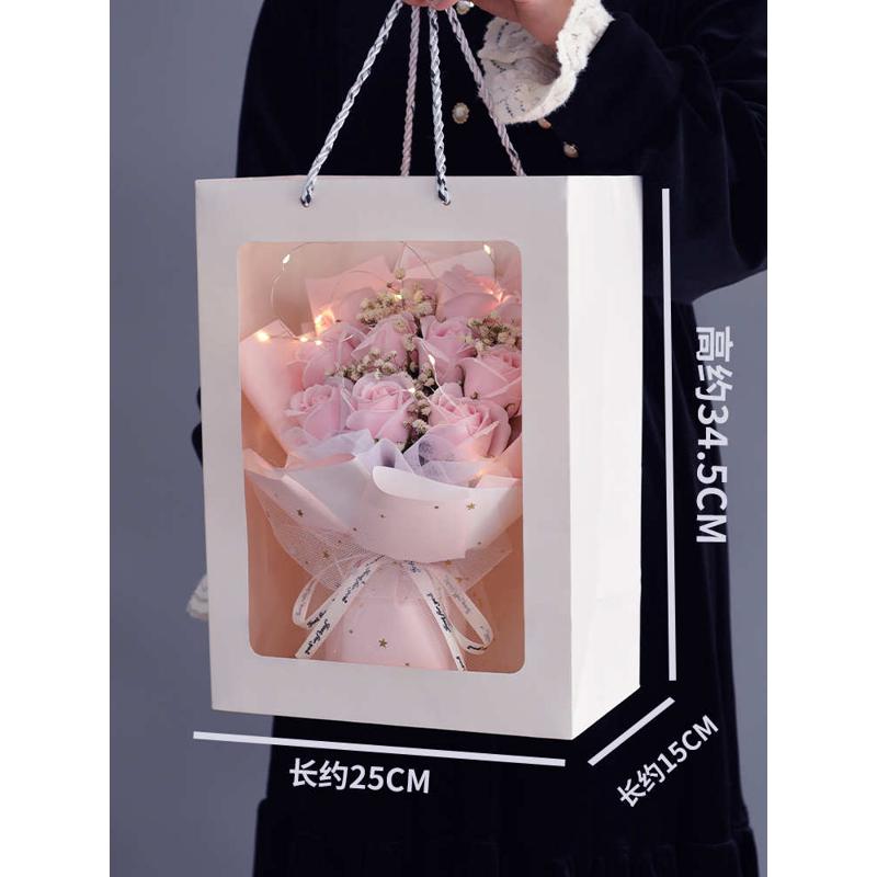 实用生日花束向日葵玫瑰香皂小款花束成品送男女朋友闺蜜同事链衡