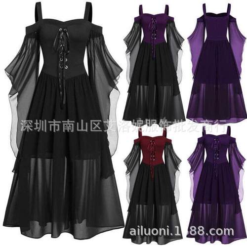 Witch suspenders, straps, big swings, jumpsuit, long