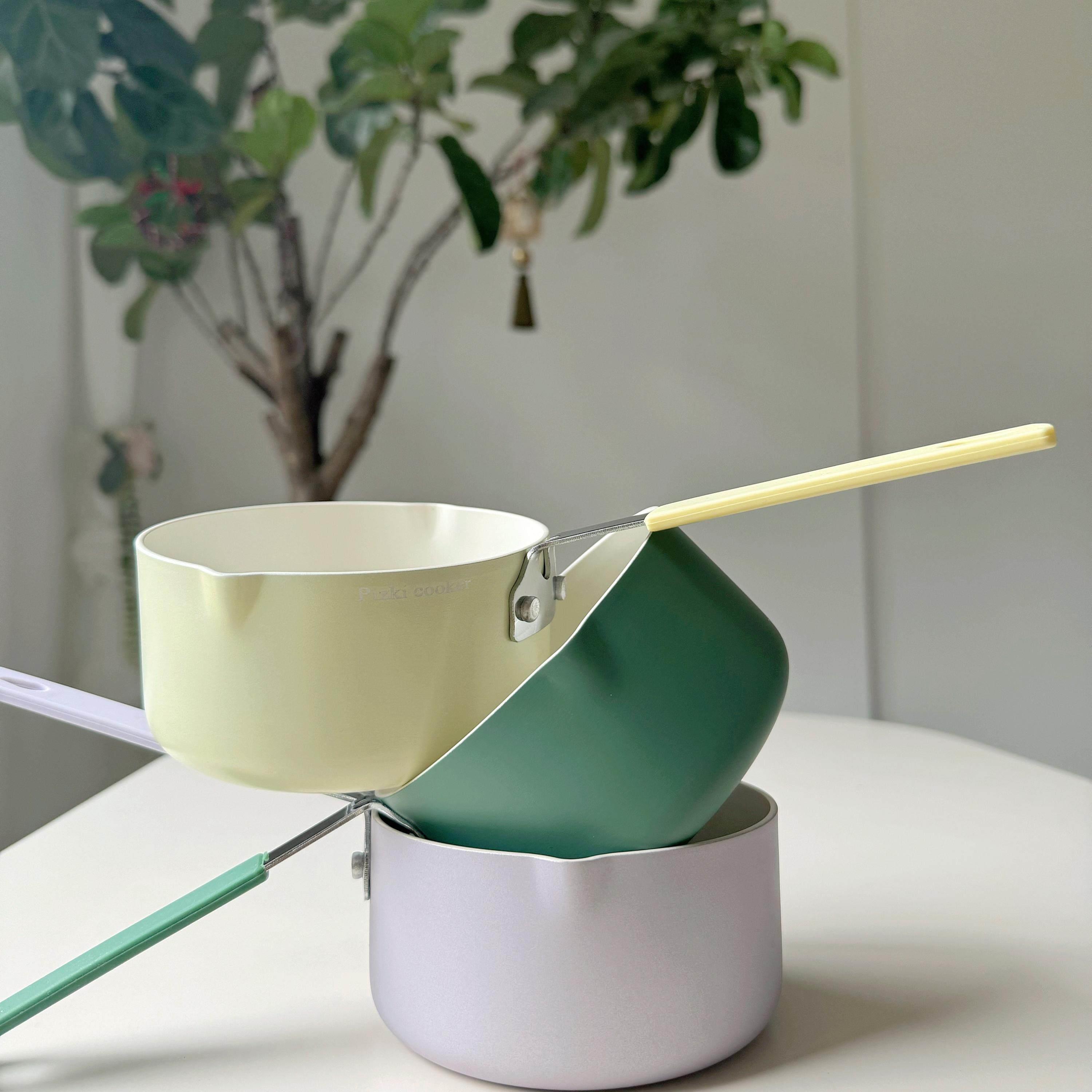 陶瓷小奶锅12cm不粘奶锅马卡龙烘焙糖水儿童辅食锅煎蛋锅milkpot