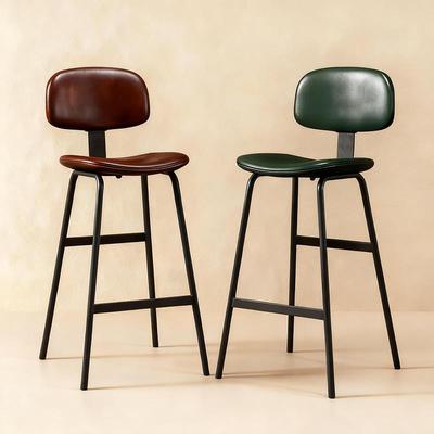 吧台椅家用旋转高脚凳餐岛台椅酒吧酒店靠背吧凳意式极简巴台高凳