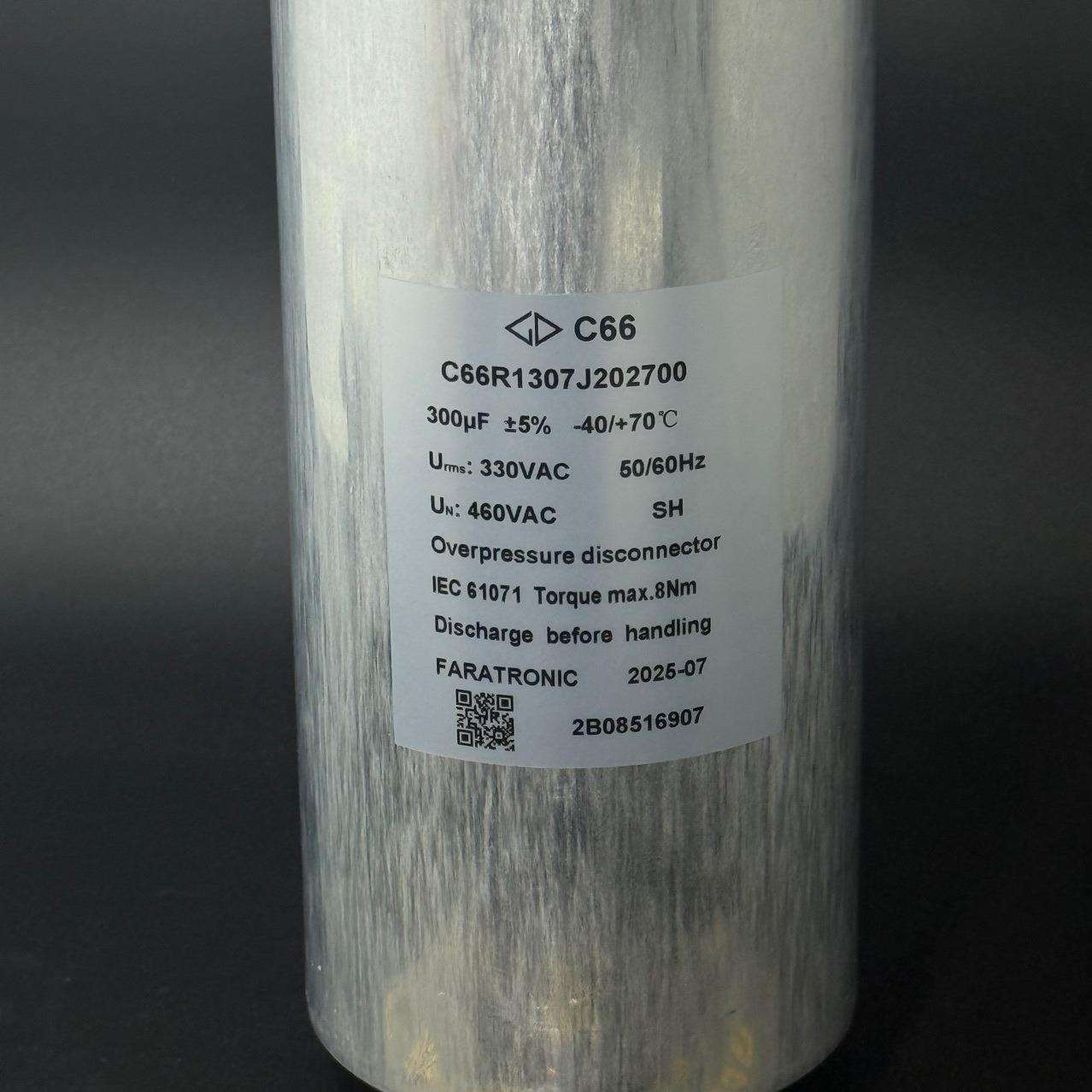 300uF 330VAC 原装法拉 C66R1307J202700 油式交流滤波电容器