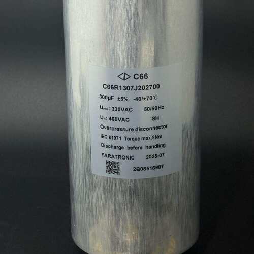 300uF 330VAC 原装法拉 C66R1307J202700 油式交流滤波电容器