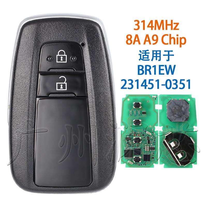 适用丰田16-18普锐斯231451-0351车钥匙智能卡2键314MHzBR1EW8A