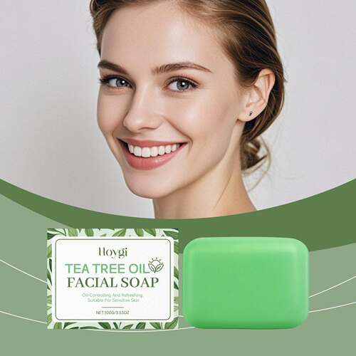 HOYGI Tea Tree Oil Cleansing Soap - Gently cleanses and refr
