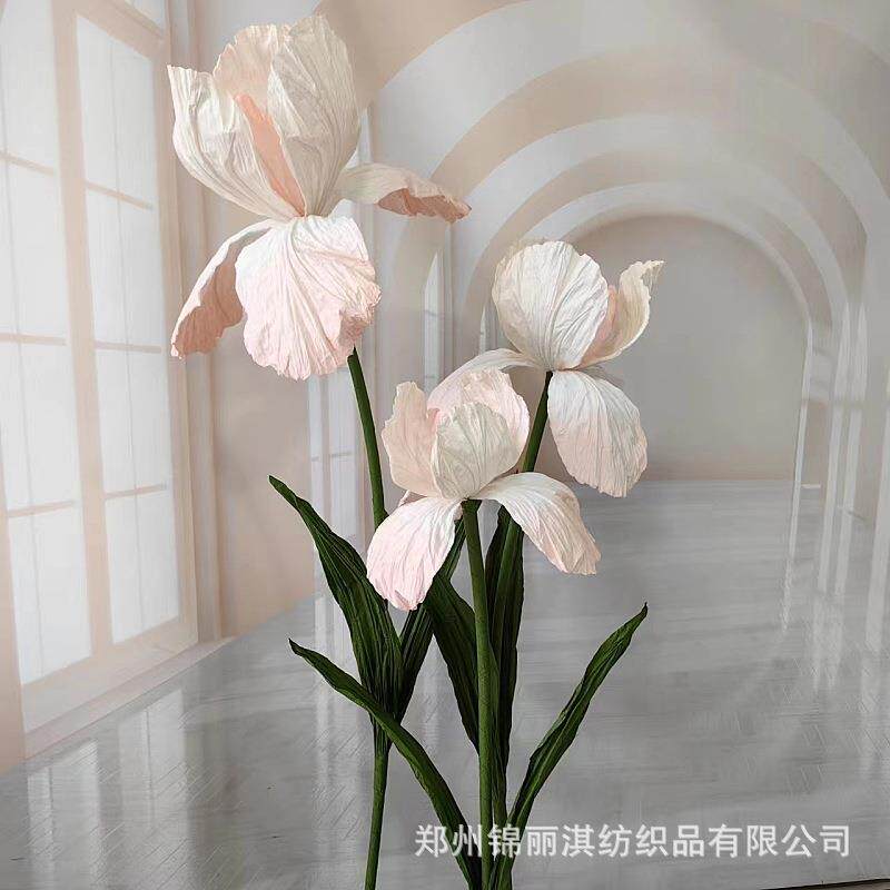 鸢尾鸢尾舞纸花庆路引花台仿真婚花装饰橱窗摄影假花布置花仿艺真