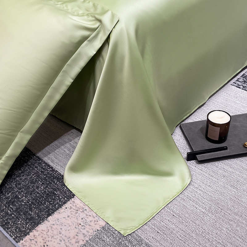 床单双人家用夏季丝纯色宿舍尔兰单件赛精莱三件套被单床单天单人
