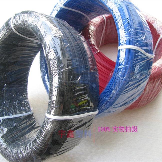 PVC椭圆环保包胶扎线 铁芯扎线带 果园林金属扎线0.45*1.9mm500米