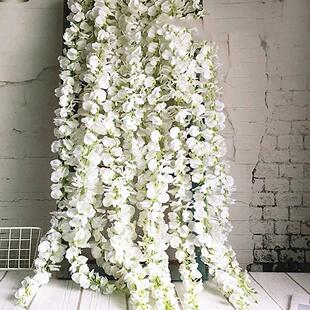 Flowers Artificial Garland Wall Wedding 10pcs Wisteria