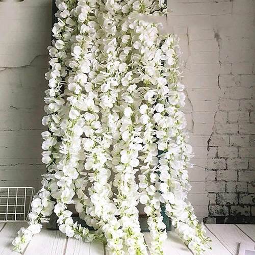 40/10pcs Artificial Flowers Wisteria Wedding Garland Wall Ha