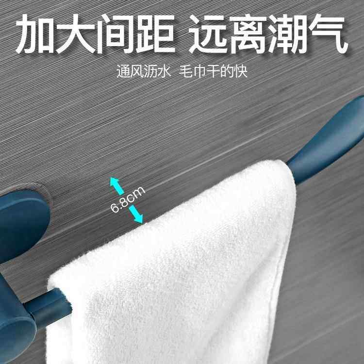 毛巾架免打孔置物杆卫生间简约厕所浴室壁挂式挂毛巾挂杆浴巾挂架